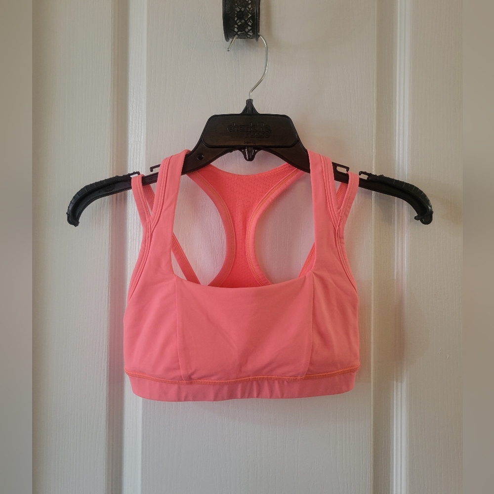Lululemon Racerback Double Strap Sports Bra Raspberry Cream Size 4